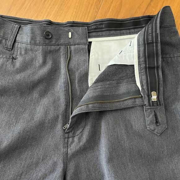 Structure Pant Size 34 x 32 Gray Chino Khaki 100% Cotton New Century - Picture 6 of 11